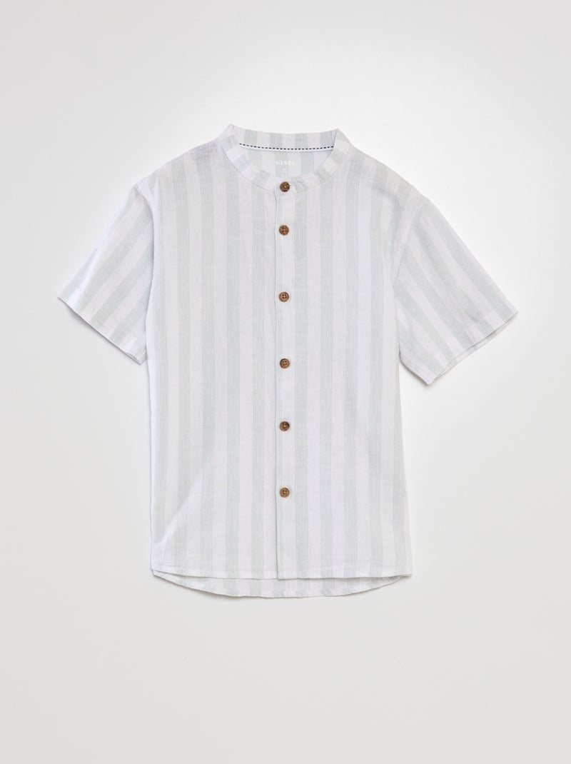 Camisa com gola mao VERDE - Kiabi