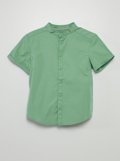 Camisa com gola mao - Kiabi