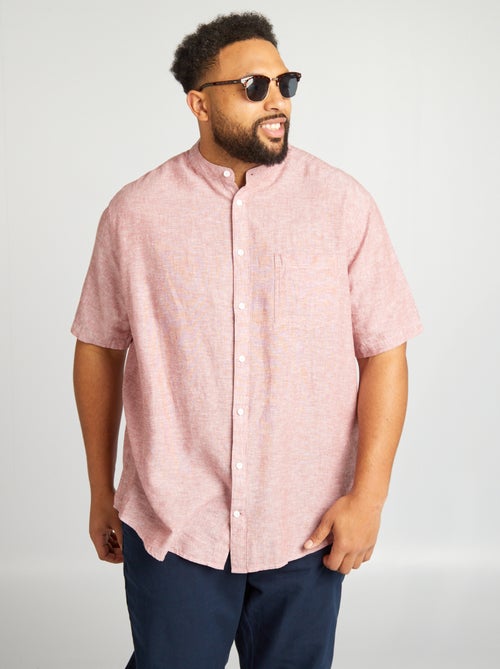 Camisa com gola mao - Kiabi