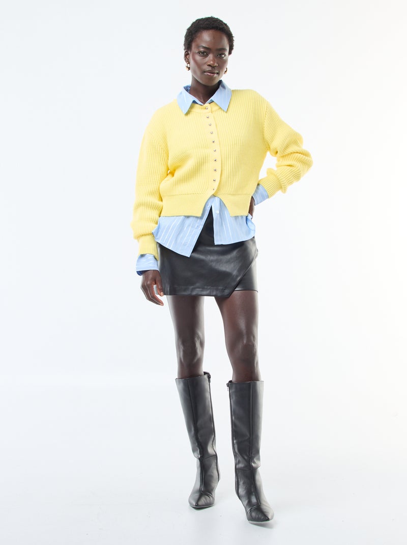 Camisa com linhas prateadas 'JDY' Azul - Kiabi