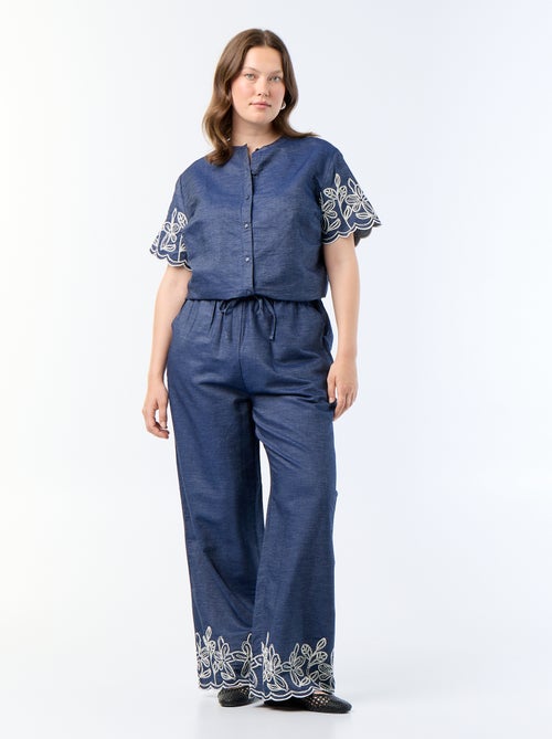 Camisa com mangas bordadas - Kiabi Camisa com mangas bordadas - Kiabi