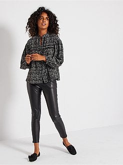 Camisa com mangas em balão - Kiabi