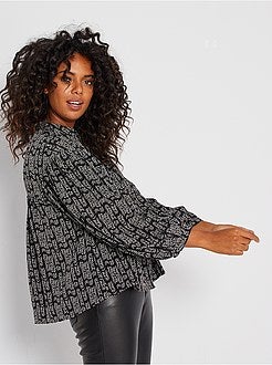 Camisa com mangas em balão - Kiabi