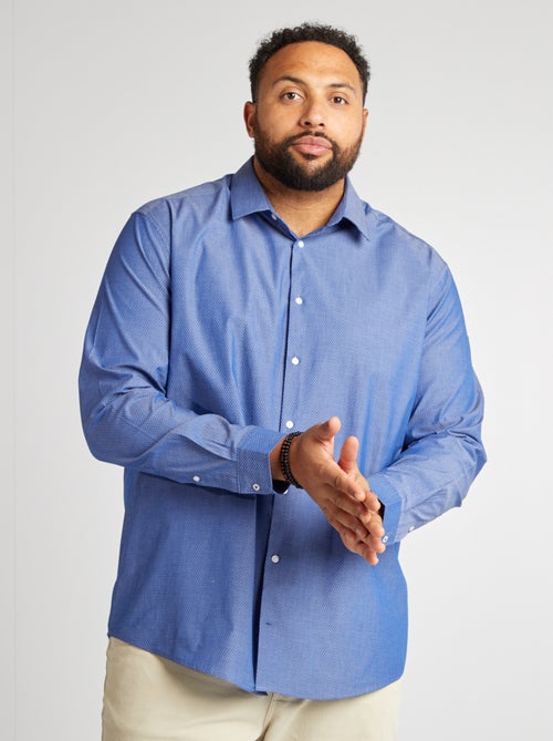 Camisa com motivo dobby - Kiabi