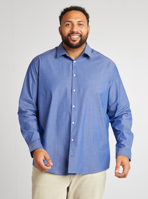 Camisa com motivo dobby - Kiabi