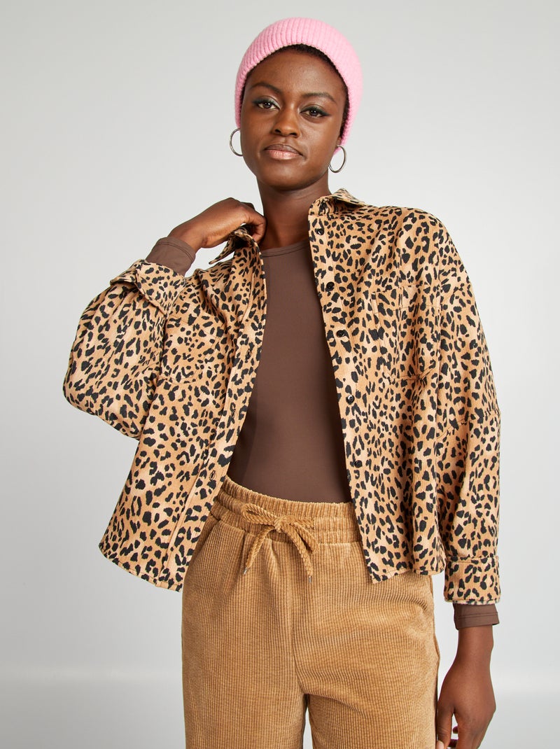 Camisa com motivo leopardo CASTANHO - Kiabi