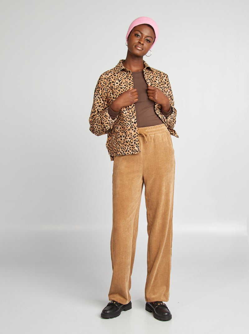 Camisa com motivo leopardo CASTANHO - Kiabi