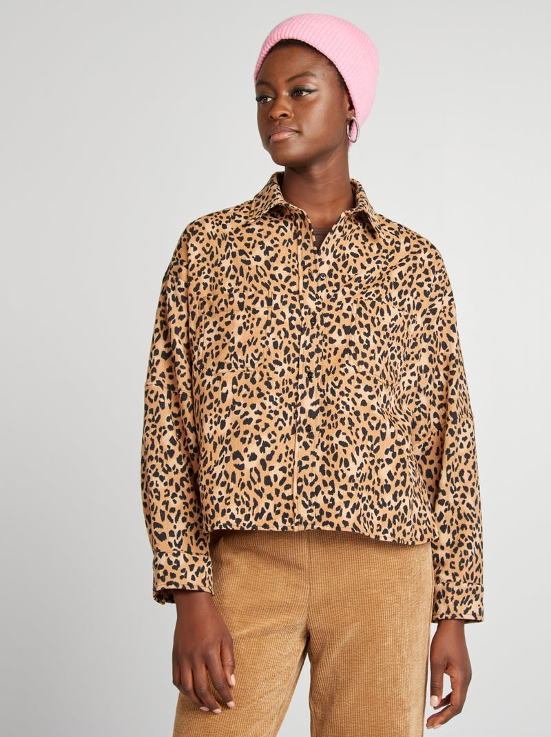 Mango Camisas Animal Print Camisa Animal Print Blnaco Y Negro