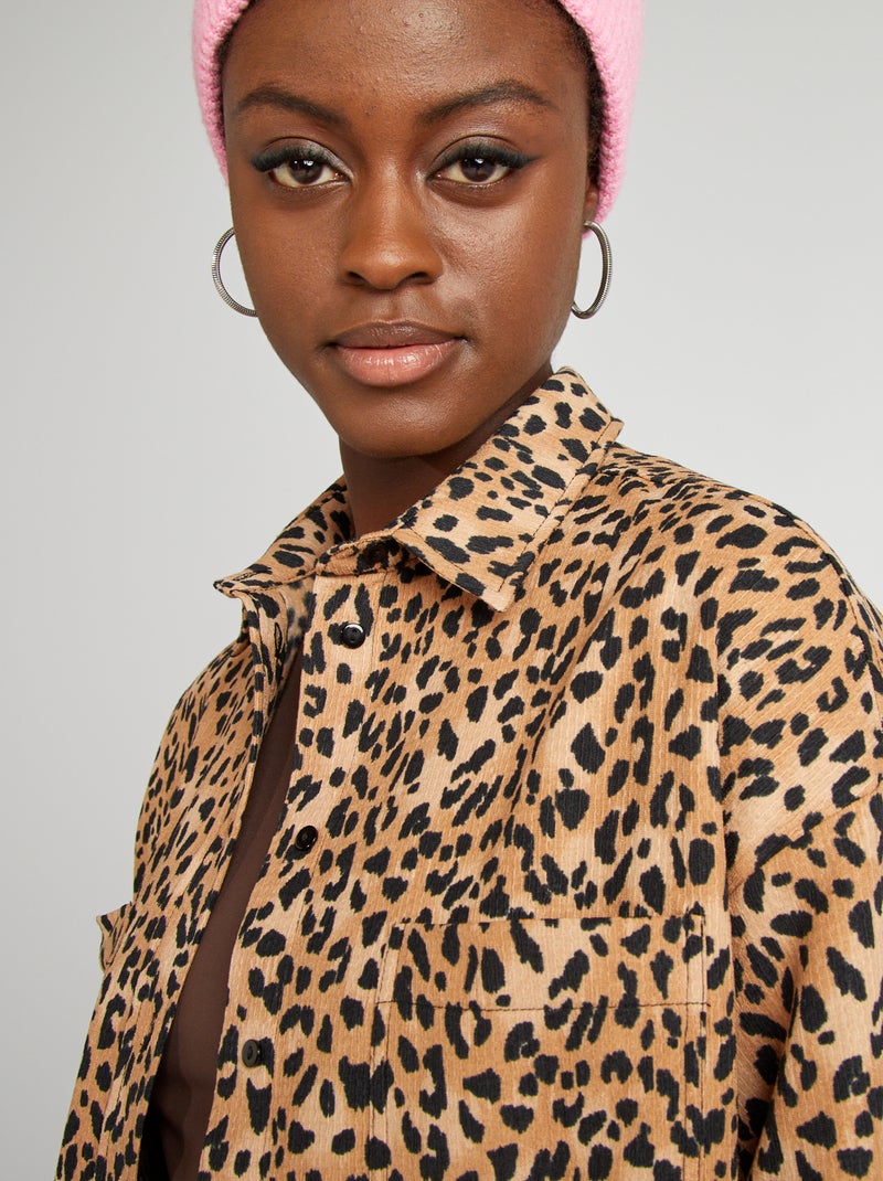 Camisa com motivo leopardo CASTANHO - Kiabi