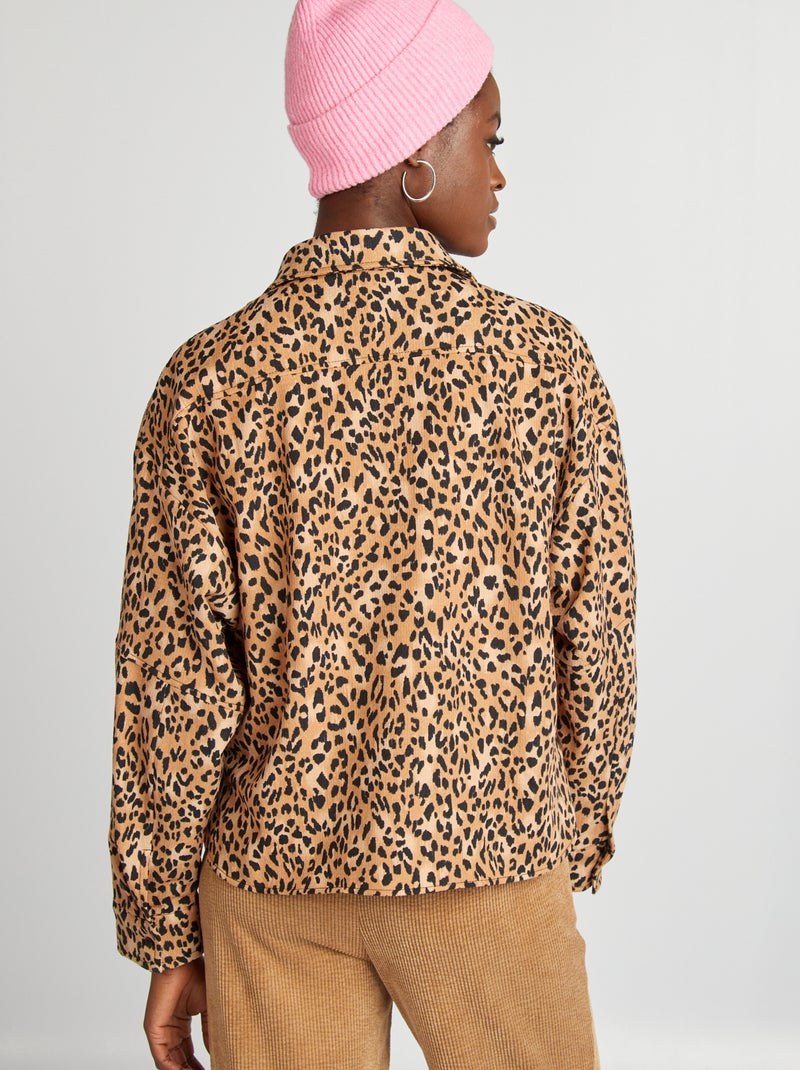 Camisa com motivo leopardo CASTANHO - Kiabi