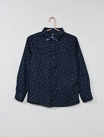 Camisa com motivos e laço papilon - Kiabi