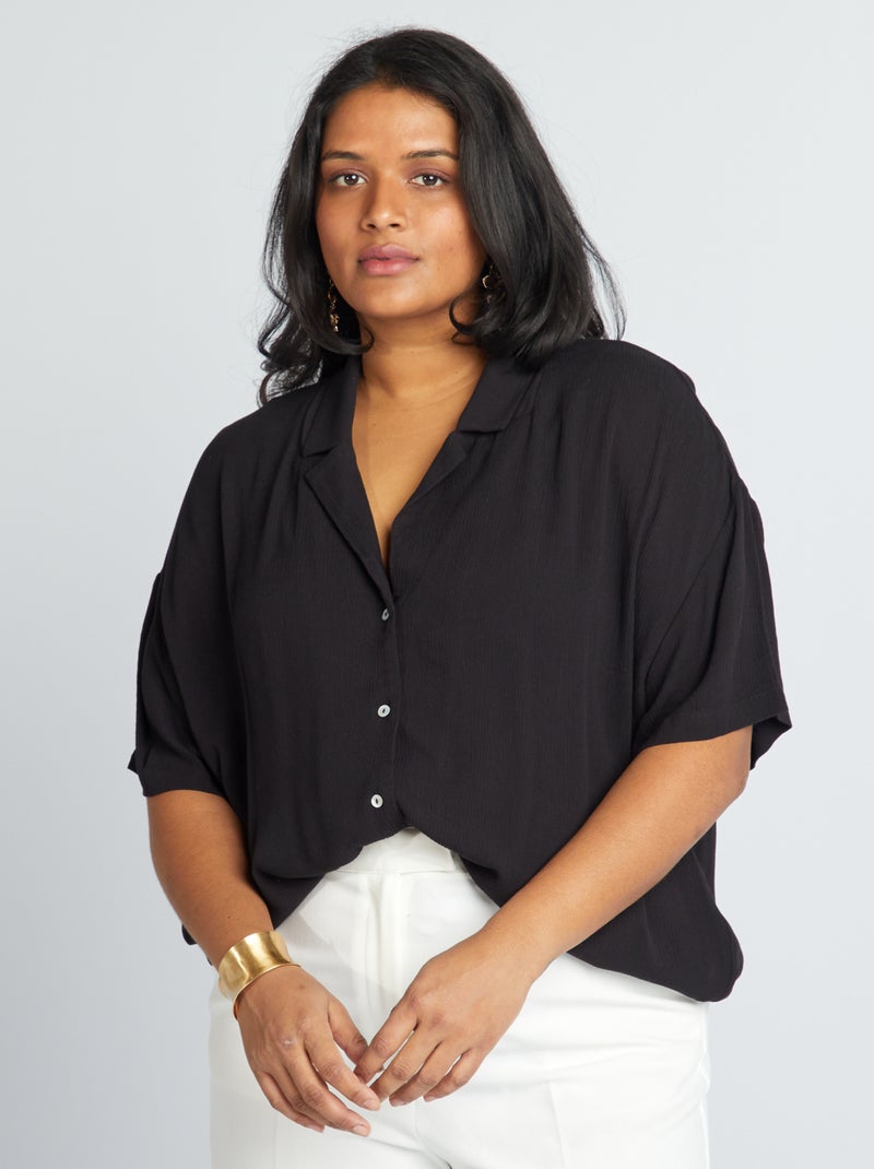 Camisa com motivos Preto - Kiabi