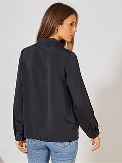 Camisa com peitilho em renda - Kiabi