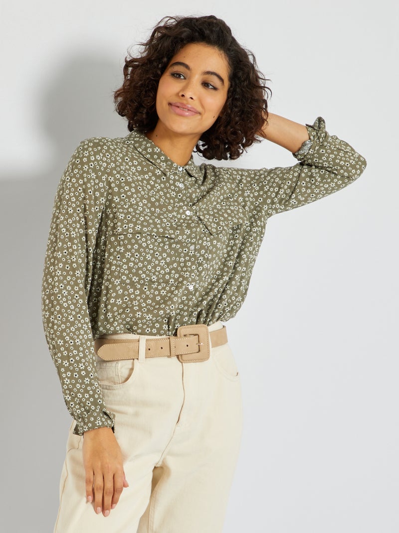Camisa comprida CAQUI - Kiabi
