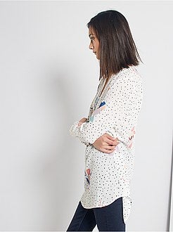 Camisa comprida com motivos - Kiabi