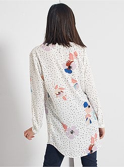 Camisa comprida com motivos - Kiabi