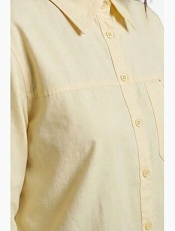 Camisa comprida de algodão texturizado my fashion