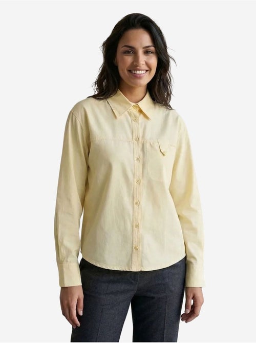 Camisa comprida de algodão texturizado my fashion - Kiabi Camisa comprida de algodão texturizado my fashion - Kiabi