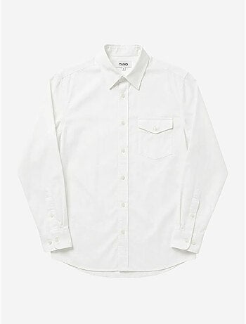 Camisa comprida de algodão texturizado my fashion