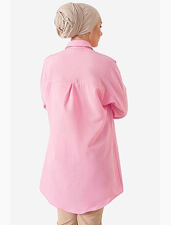 Camisa comprida de popelina com fecho de botões bdart