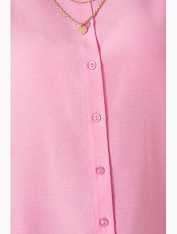 Camisa comprida de popelina com fecho de botões bdart