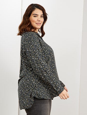 Camisa comprida e fluida - Kiabi