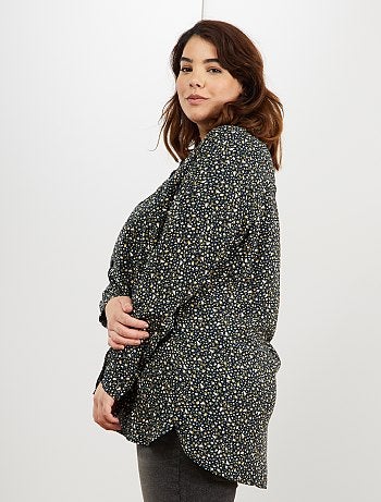 Camisa comprida e fluida - Kiabi