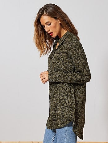 Camisa comprida e fluida - Kiabi