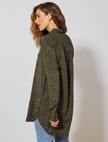 Camisa comprida e fluida - Kiabi