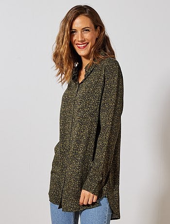 Camisa comprida e fluida - Kiabi