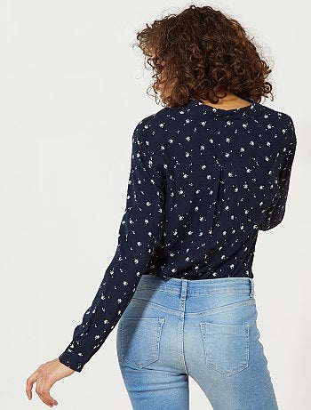 Camisa comprida em viscose - Kiabi