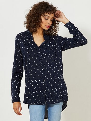 Camisa comprida em viscose - Kiabi