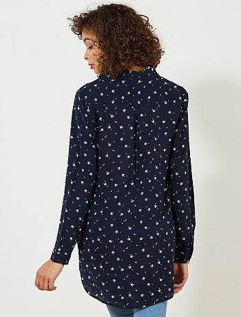 Camisa comprida em viscose - Kiabi