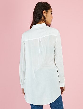 Camisa comprida em viscose - Kiabi