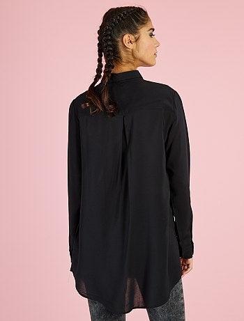 Camisa comprida em viscose - Kiabi