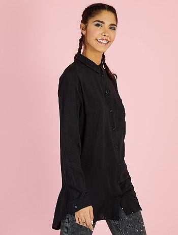 Camisa comprida em viscose - Kiabi