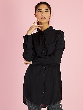 Camisa comprida em viscose - Kiabi