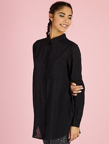 Camisa comprida em viscose - Kiabi