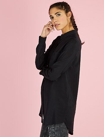 Camisa comprida em viscose - Kiabi