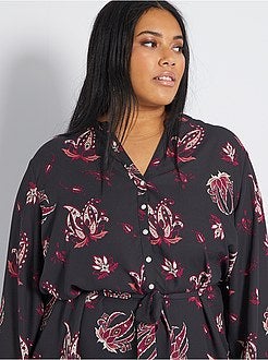 Camisa comprida estampada - Kiabi