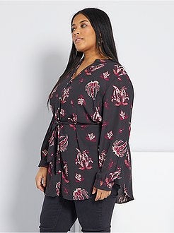 Camisa comprida estampada - Kiabi