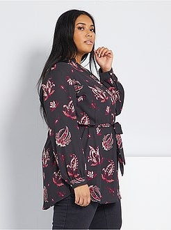 Camisa comprida estampada - Kiabi