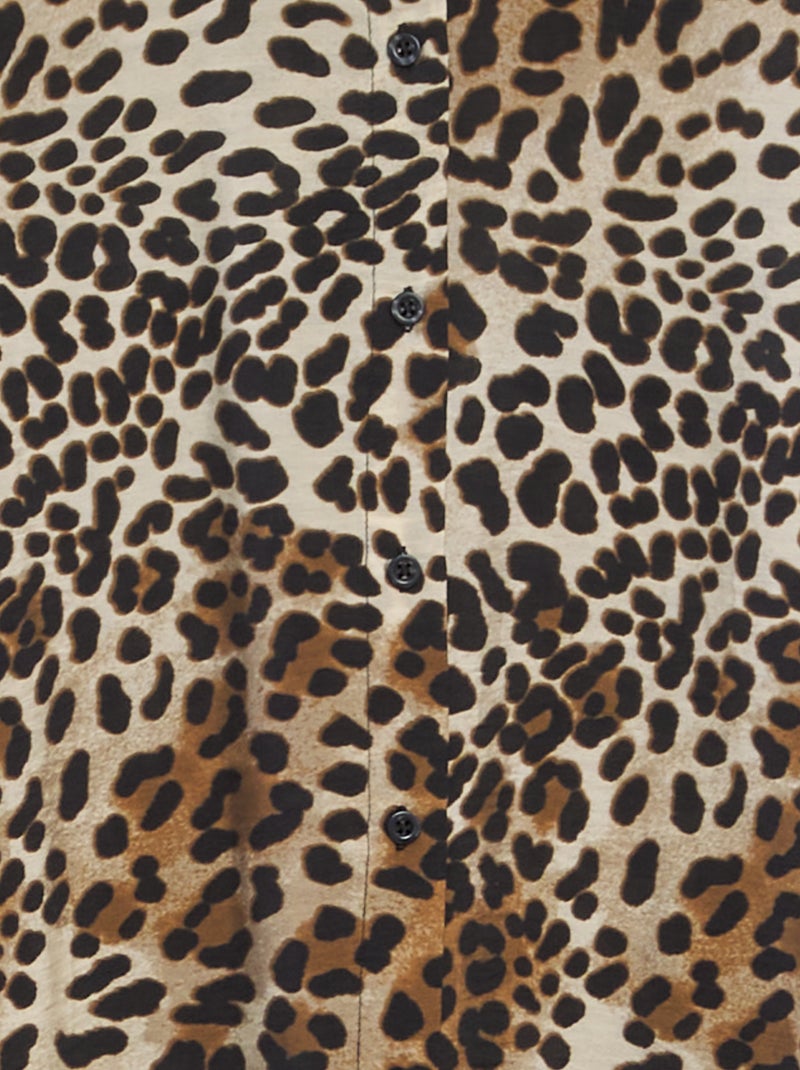 Camisa comprida 'JDY' motivo pantera MARROM - Kiabi