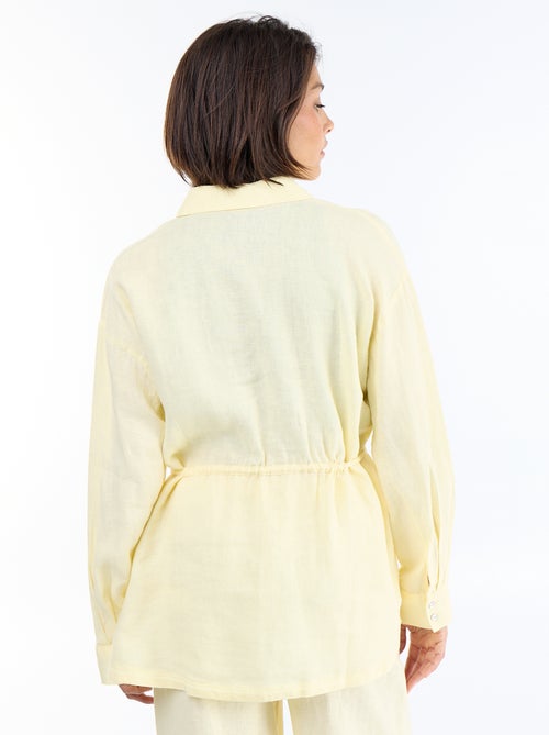 Camisa comprida lisa - Kiabi