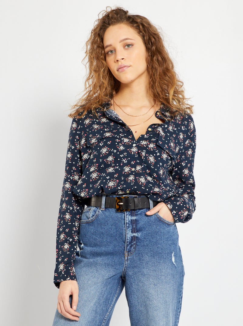 Camisa comprida PRETO - Kiabi