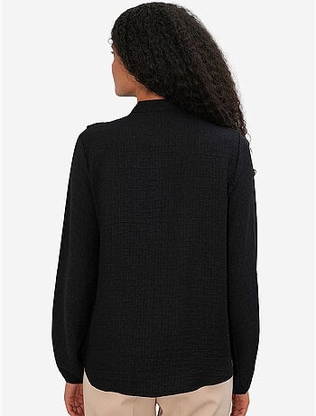 Camisa comprida tecida com gola mandarim bdart