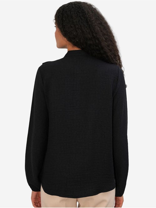 Camisa comprida tecida com gola mandarim bdart - Kiabi Camisa comprida tecida com gola mandarim bdart - Kiabi