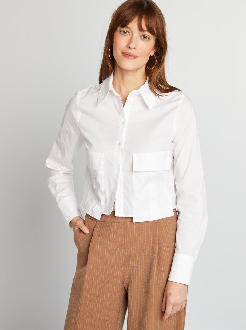 Camisa crop BRANCO - Kiabi