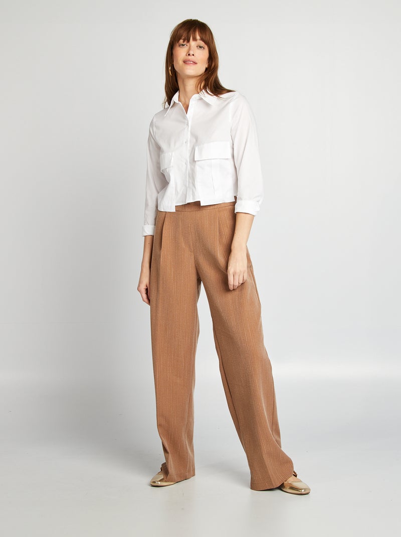 Camisa crop BRANCO - Kiabi