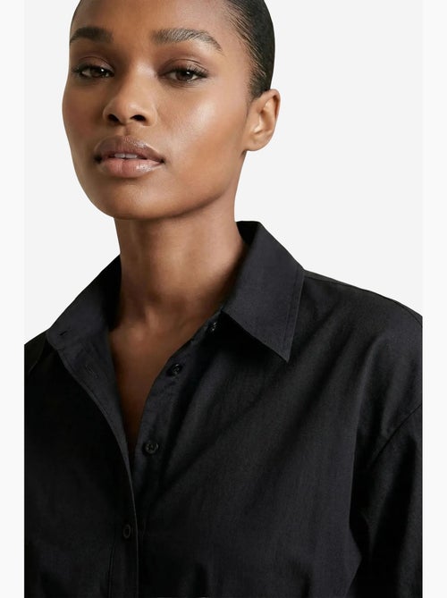 Camisa crop casual com botões my fashion - Kiabi Camisa crop casual com botões my fashion - Kiabi